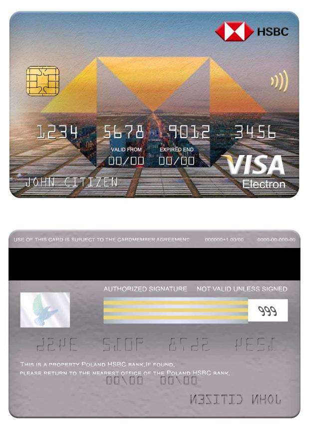 Poland HSBC bank visa electron card